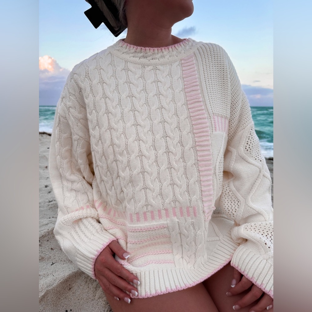 Sunkissed Coconut Simple Girly Sweater